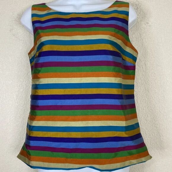Talbots Top 100% Raw Silk GORGEOUS 10P EXCELLENT CONDITION  like new - Picture 1 of 6